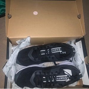 Under Armor Charged Aurora Training Shoes in Black/White